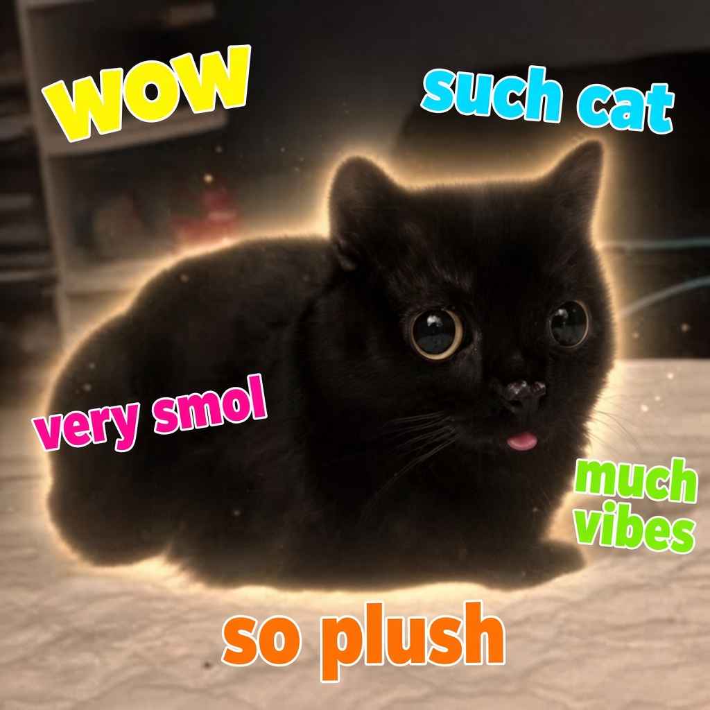 Wow such cat very smol meme
